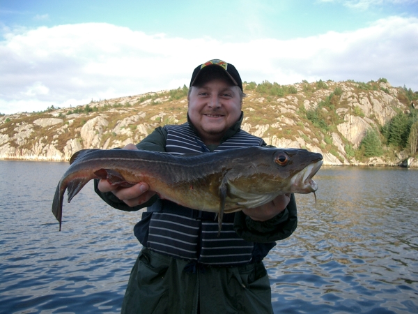 Schöne Dorsch sind hier bei Lindesnes jederzeit möglich.